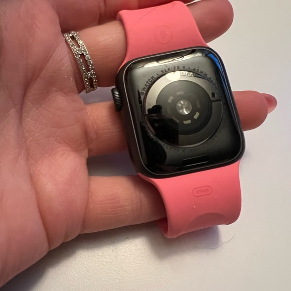 Apple Watch Series 4 with Pink Band and Charger - Picture 4 of 6